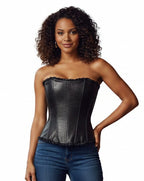 Black Suede and Leather Corset