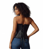Black Suede and Leather Corset