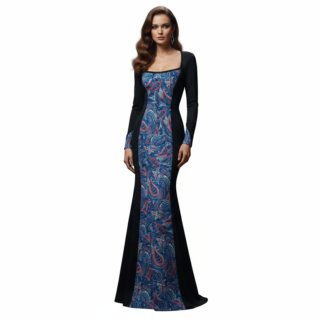 Paisley Overlay Gown