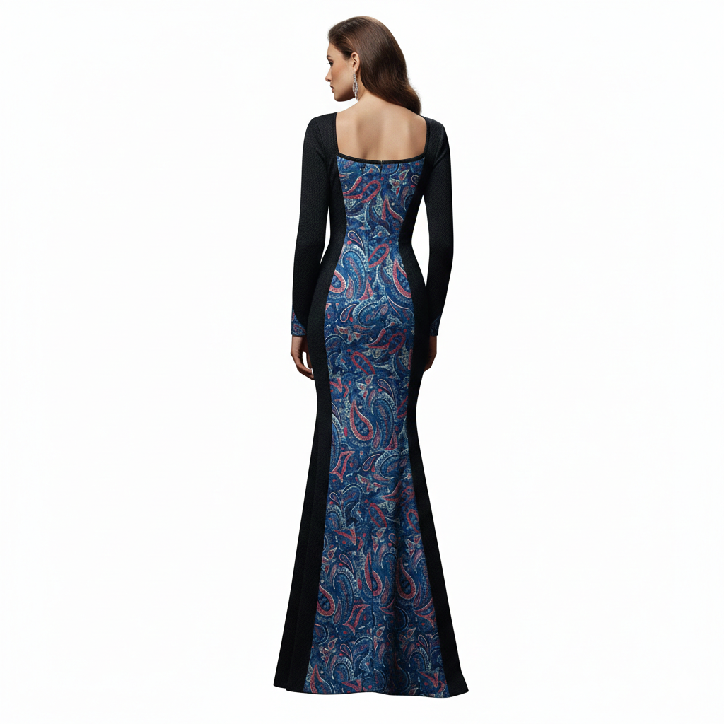 Paisley Overlay Gown