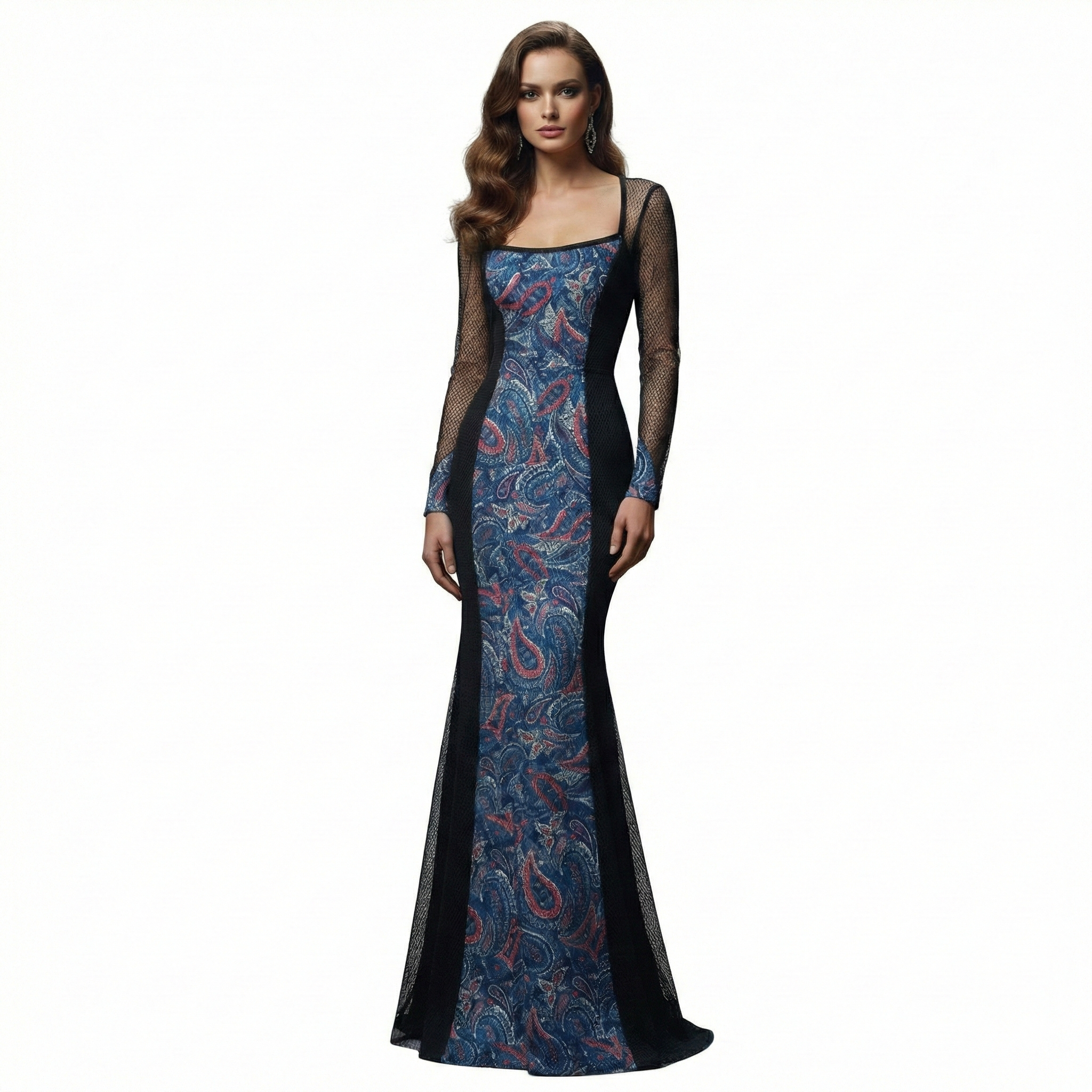 Paisley Overlay Gown