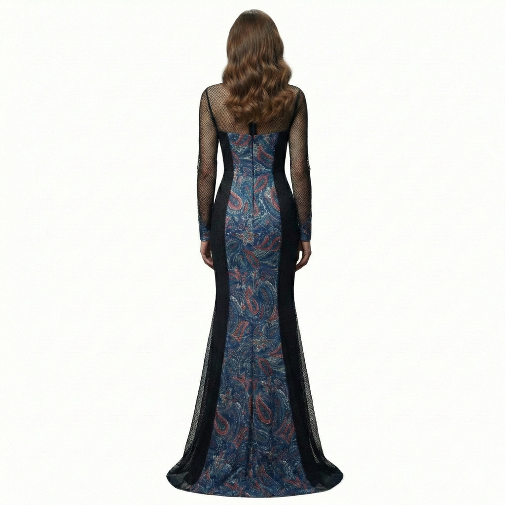 Paisley Overlay Gown