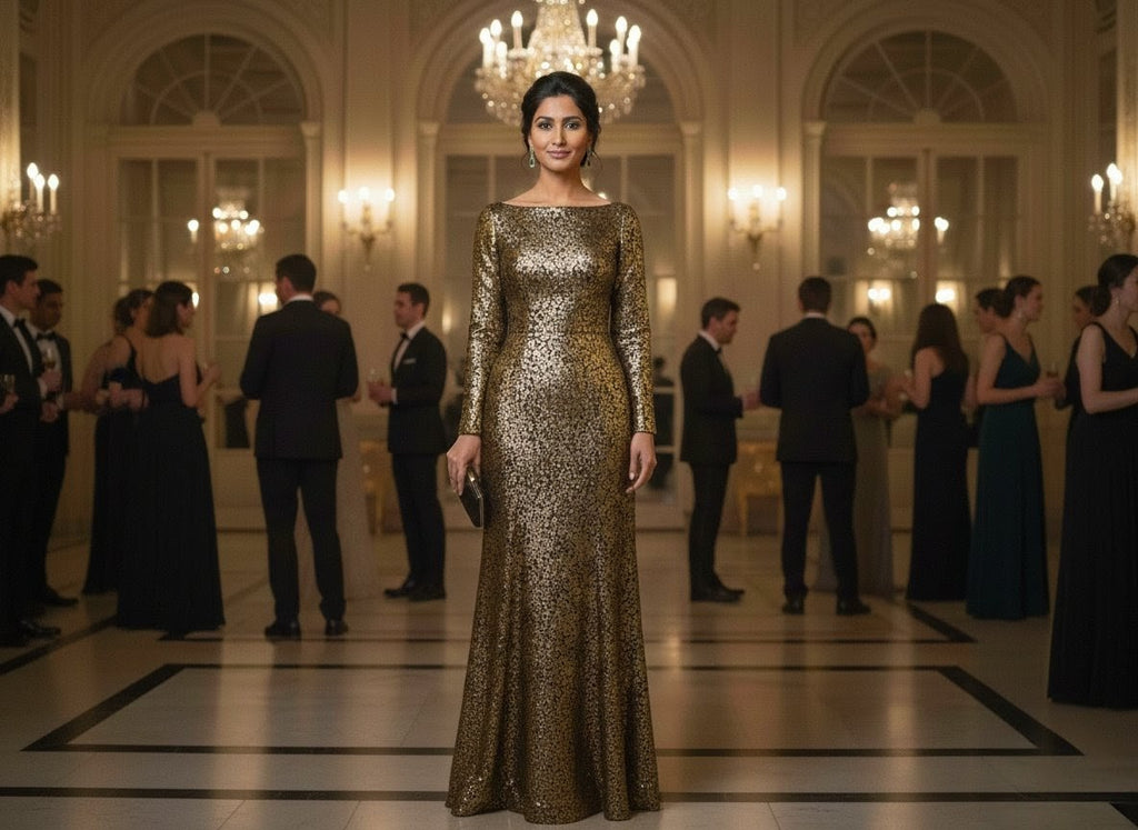 Giselle Lamé Gown