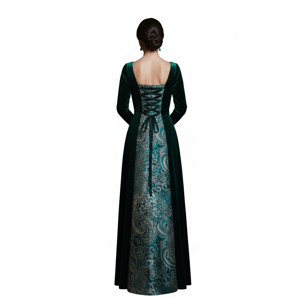 Laced Velour Gown