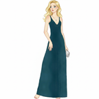 双面露背针织连衣裙