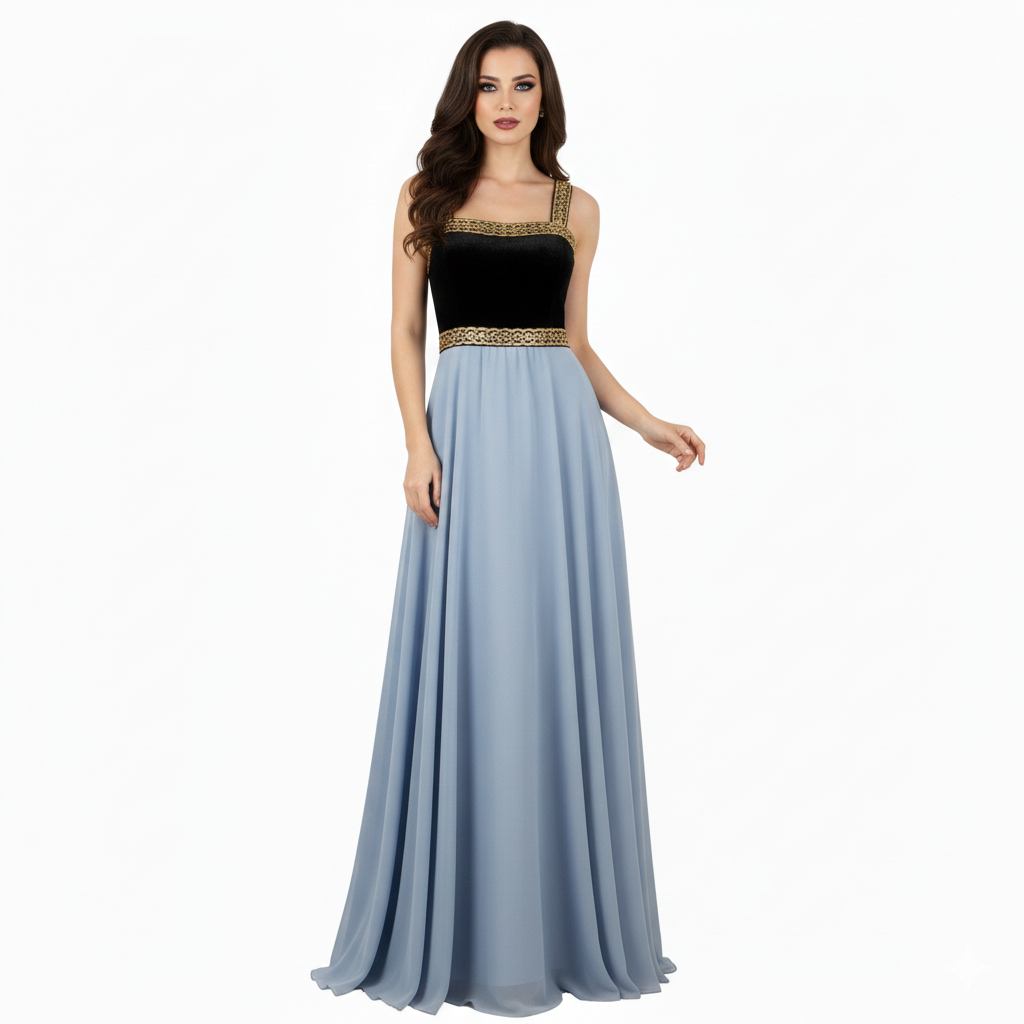 Vestido de crinolina griega