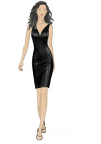 Sweetheart Neck Satin Shift Dress