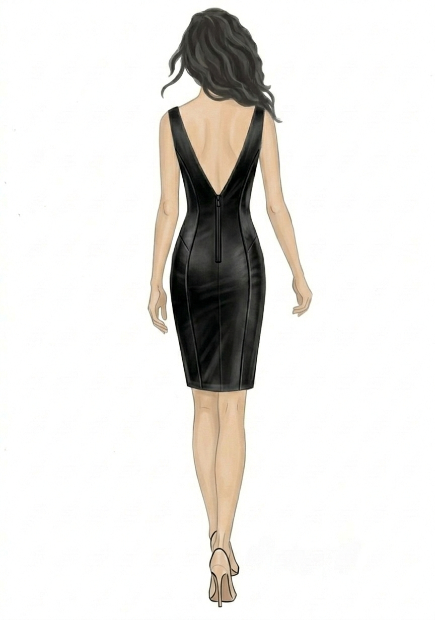 Sweetheart Neck Satin Shift Dress