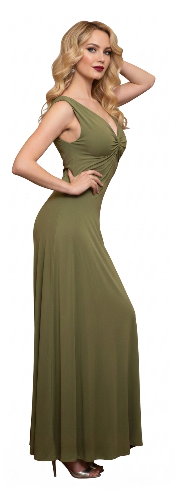 Reversible Backless Jersey Dress