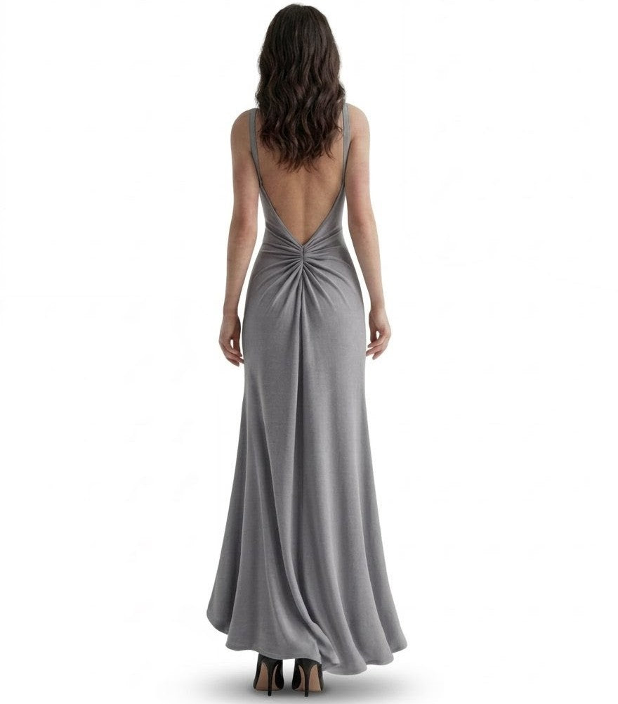 Reversible Backless Jersey Dress