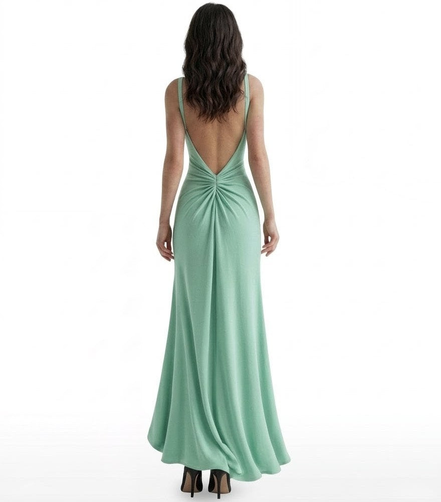 Reversible Backless Jersey Dress