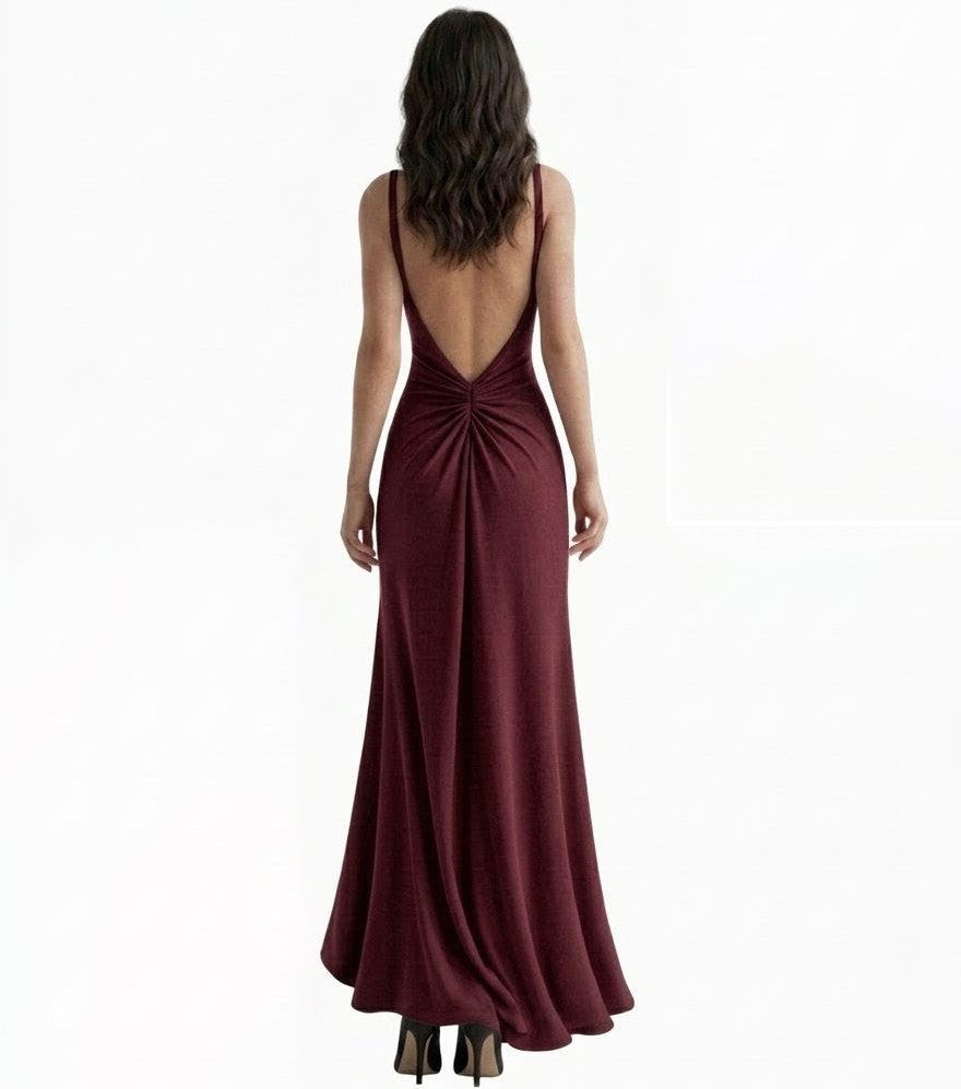 Reversible Backless Jersey Dress