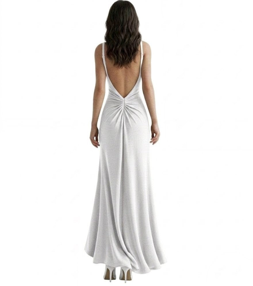 Reversible Backless Jersey Dress