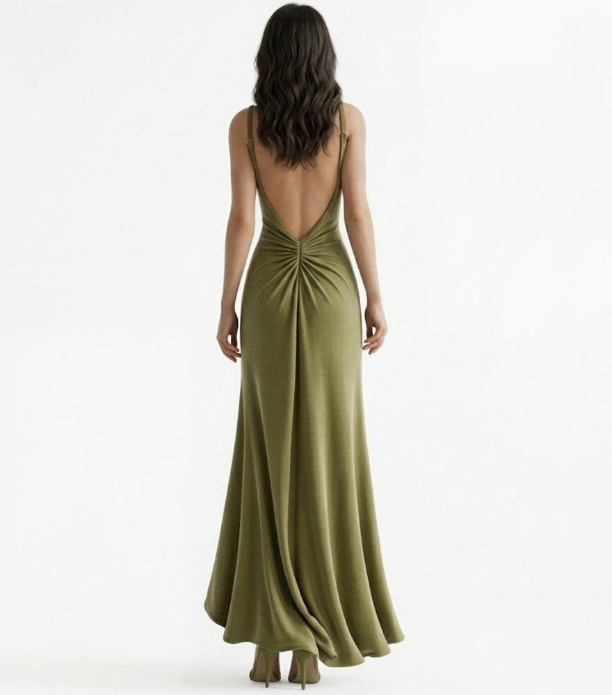 Reversible Backless Jersey Dress