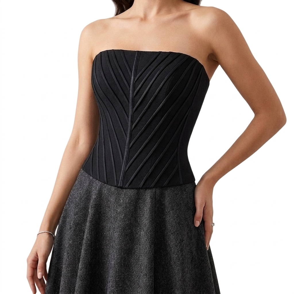 Pinstripe Corset Top