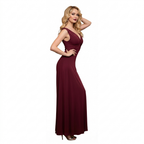 Reversible Backless Jersey Dress Red