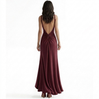 Reversible Backless Jersey Dress Red