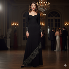 Lace Back Gown