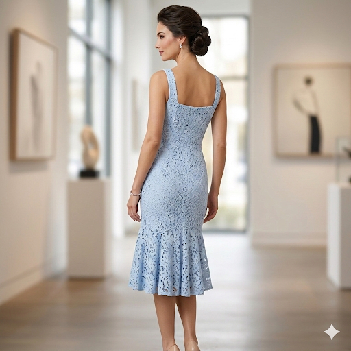 Crepe Lace Summer Dress