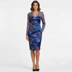 Floral Bustier Dress Blue