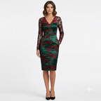 Floral Bustier Dress Green