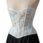 Regency Blue Silk Cincher