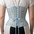Regency Blue Silk Cincher