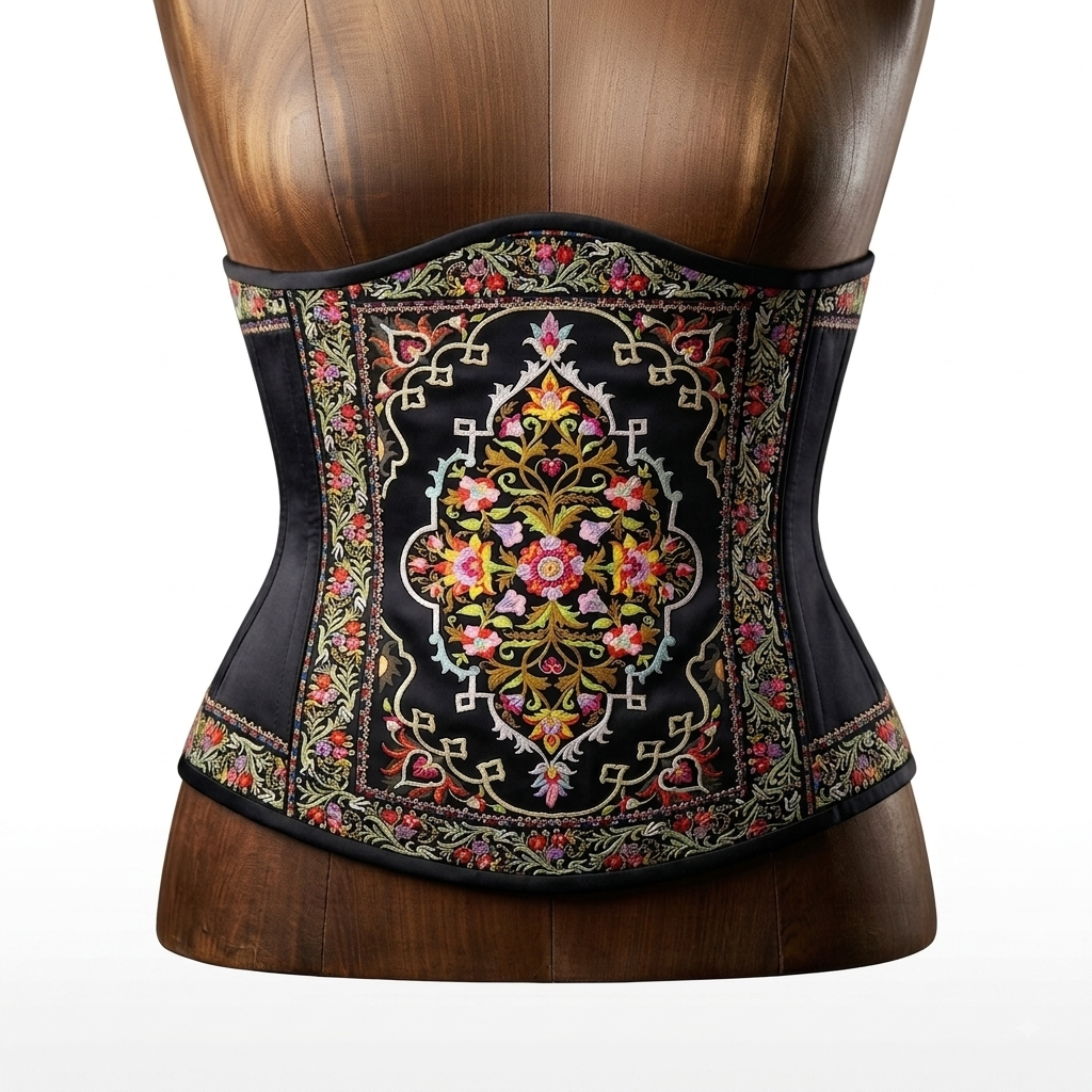 Holder Couture Floral Appliqué Motif Cincher