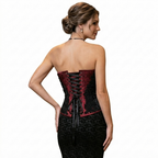 Burgundy Gothic Style Lace Corset