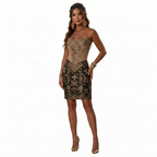 Beige Medieval Style Corset Dress