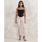 Black Cotton Canvas Bandeau Corset