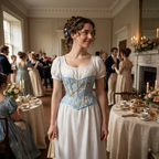 Regency Blue Silk Cincher