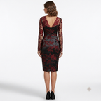 Floral Bustier Dress Black