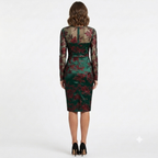 Floral Bustier Dress Green