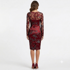 Floral Bustier Dress Red