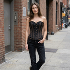 Black and Gold Western Style Corset