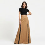 Suede Panel Skirt