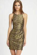 Caroline Gold Lace Dress Vampire Diaries S4