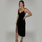 Latin Style Dress Black Velvet