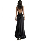 Reversible Backless Jersey Dress Black/Stripe