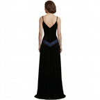 Black Velvet Medieval Maxi Dress