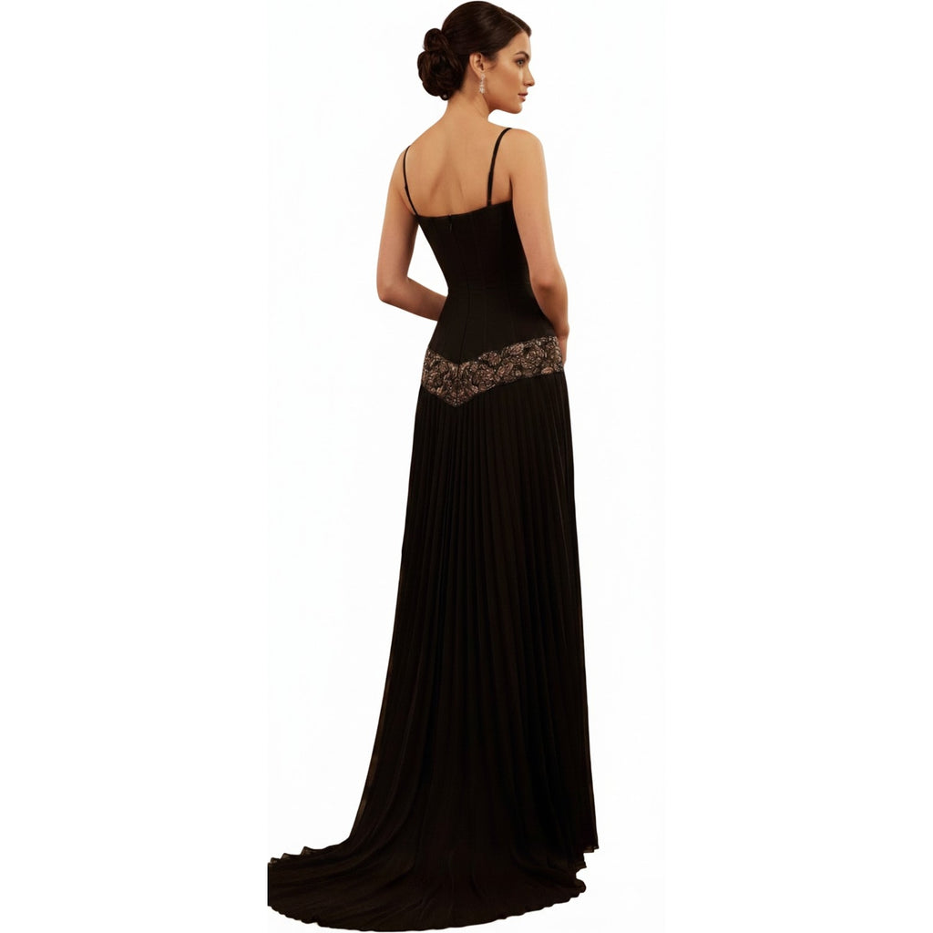 Black Velvet Medieval Maxi Dress
