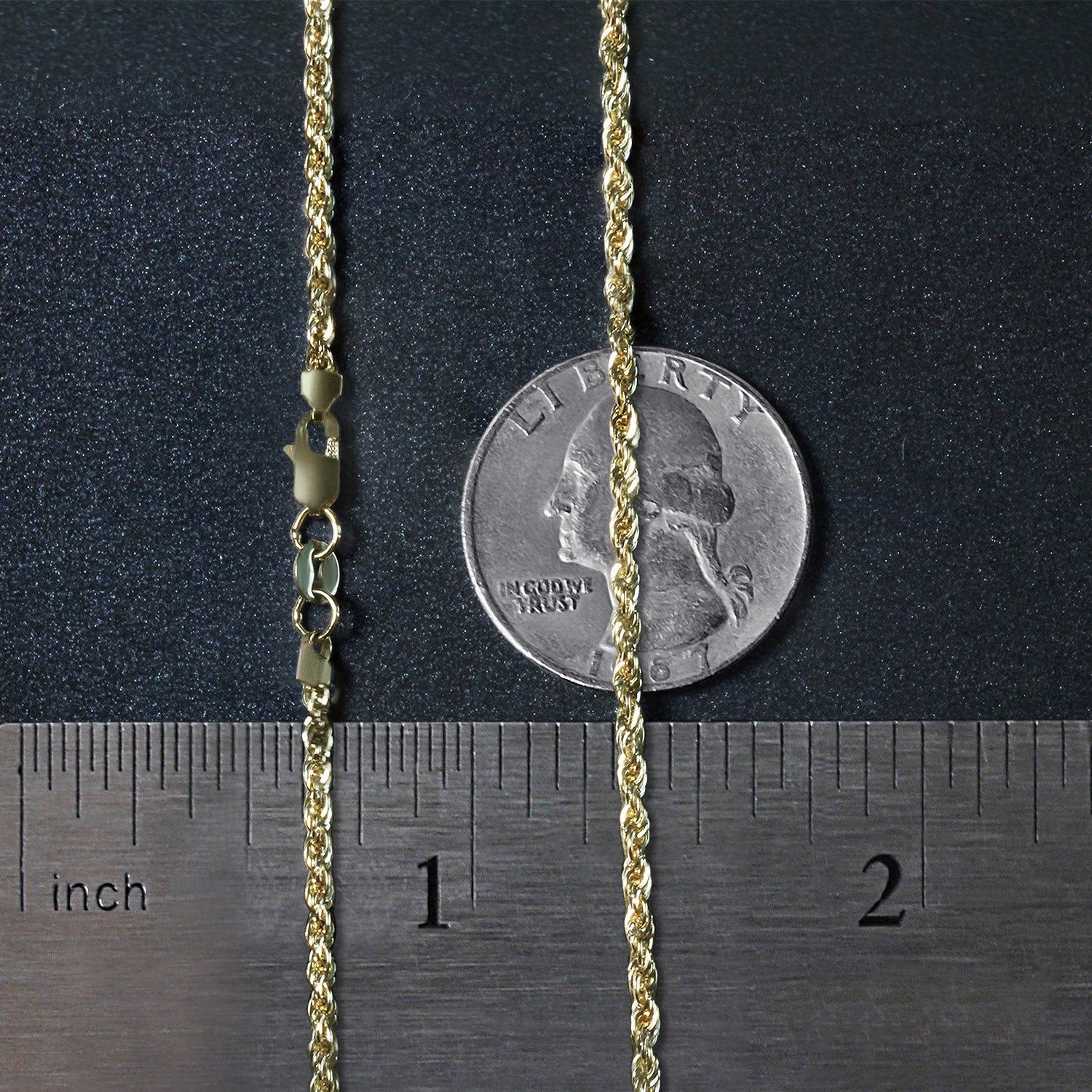 14k Yellow Gold Light Rope Chain (2.00 mm)