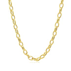 14k Yellow Gold Oval Rolo Chain (4.6 mm) 18"