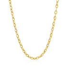 14k Yellow Gold Pendant Chain with Textured Links (3.3 mm)