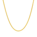 14k Yellow Gold Round Wheat Chain (1.5 mm)