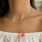 14k White Gold Solid Diamond Cut Rope Chain (1.80 mm)