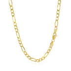 14k Yellow Gold Solid Figaro Chain (3.80 mm)