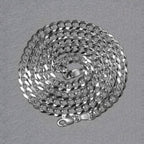 14k White Gold Solid Curb Chain (4.70 mm)