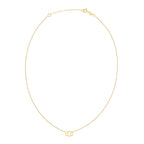 14K Yellow Gold Cancer Birthsign Necklace 18"